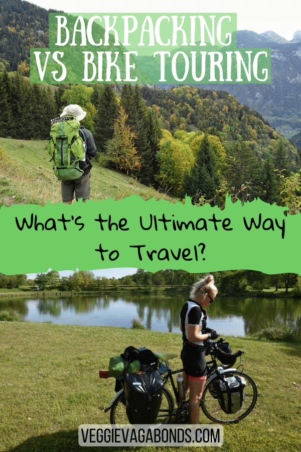 Bike touring Vs. Backpacking pin