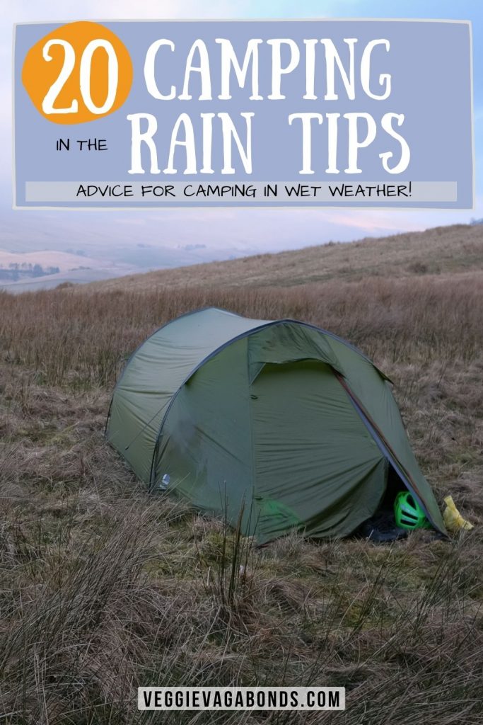 Camping in the rain pin