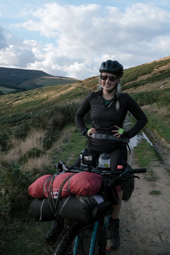 Vegan bikepacker in Peak District