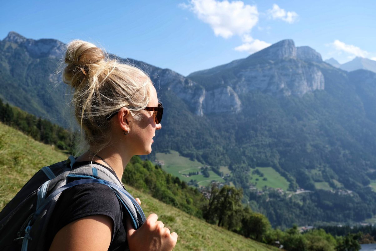 Hiker in the mountains
