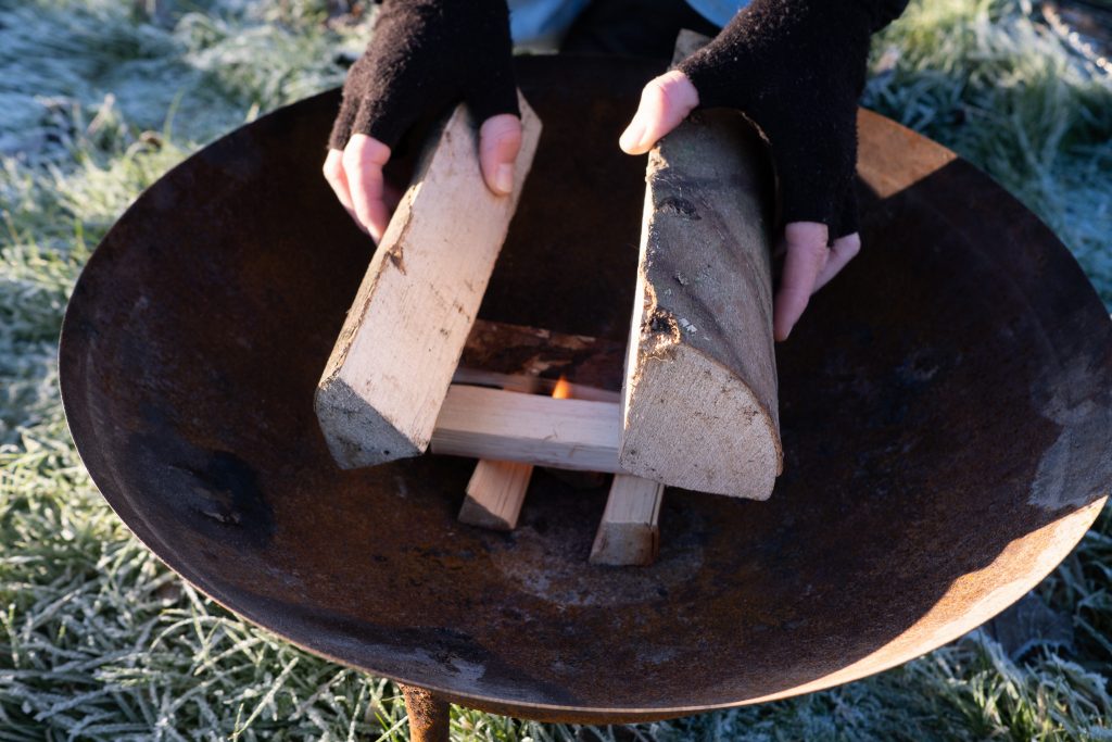 cooking with campfire