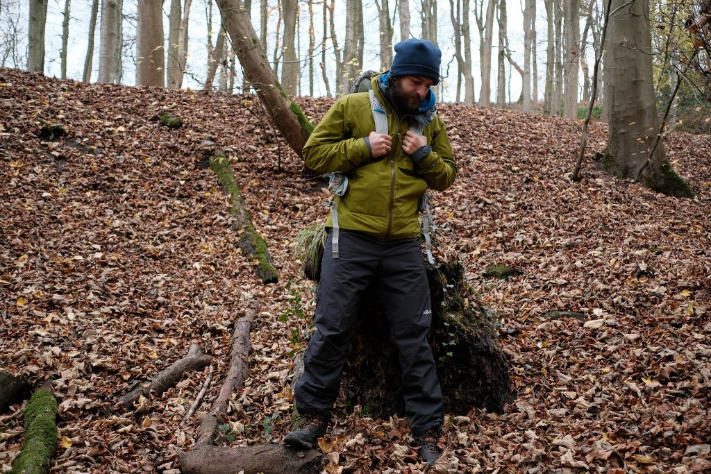 Man hiking in the woods