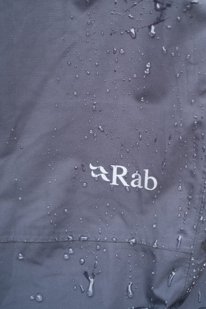 Rab waterproof trousers DWR
