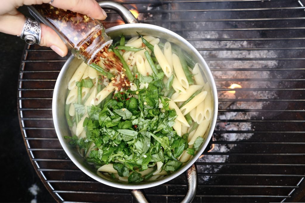 cooking over campfire