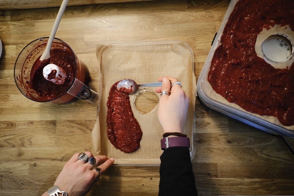 Mixed berry fruit leather dehydrator
