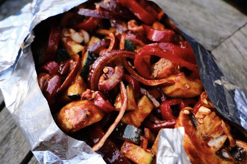 cooking on a campfire