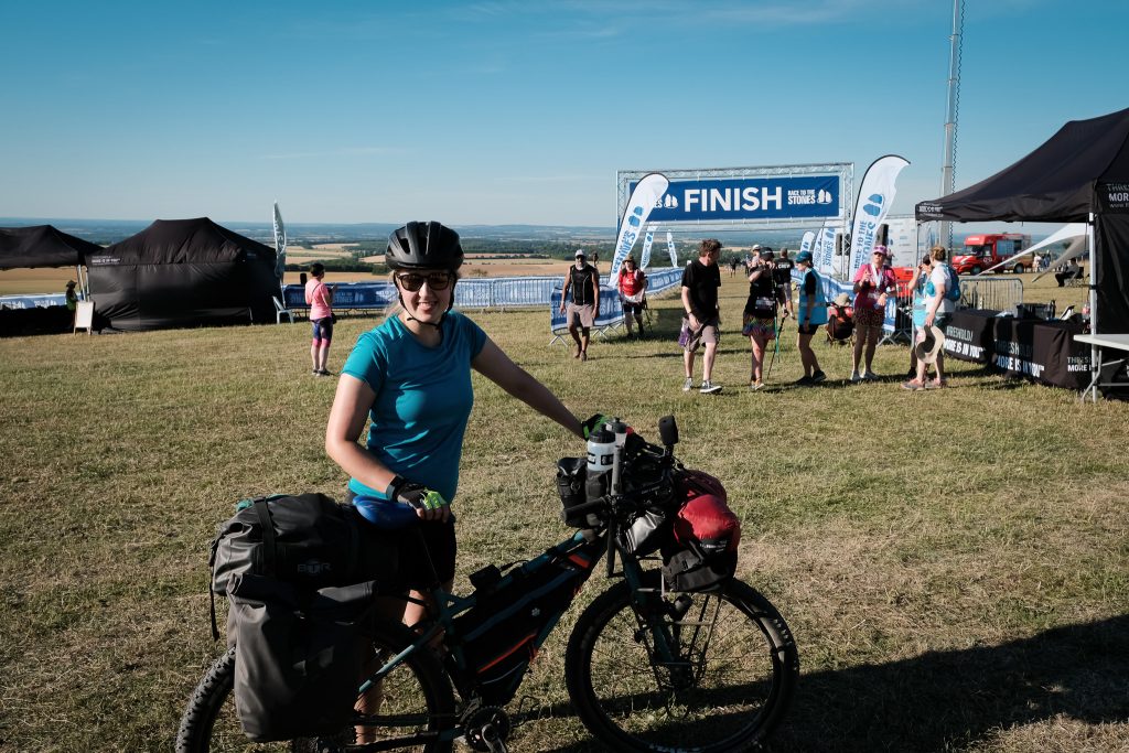 Female vegan cyclist
