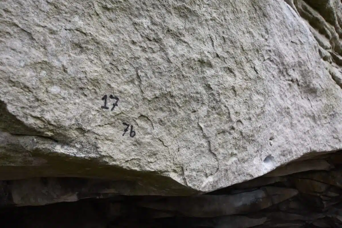 7b Bouldering route in Fontainebleau