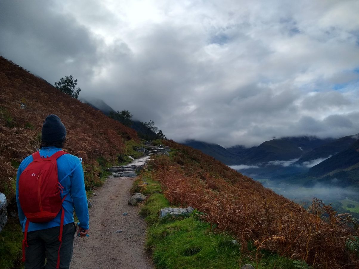 Man hiking Ben Nevis 