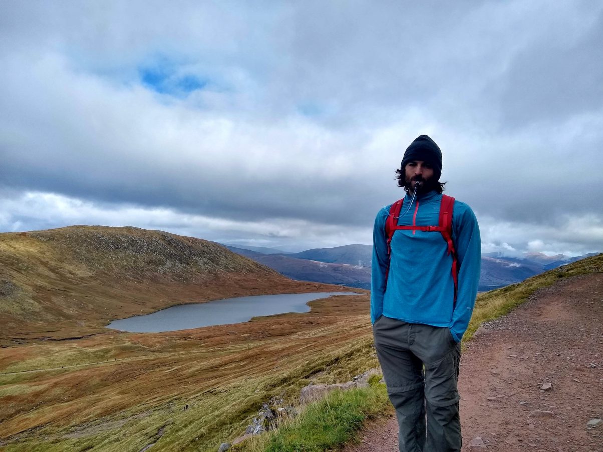 Man hiking in Snowdonia National Park