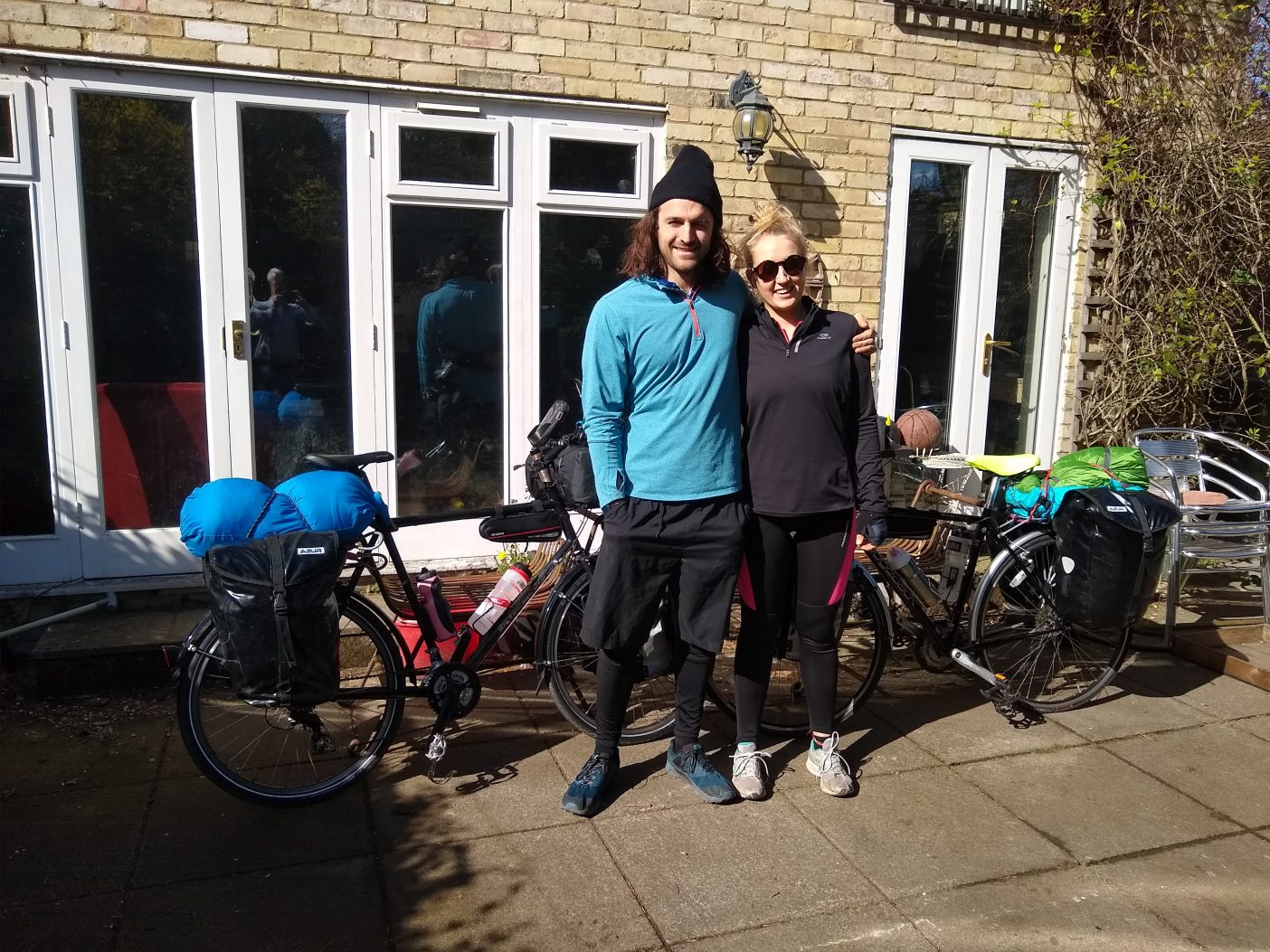 Cycle touring couple