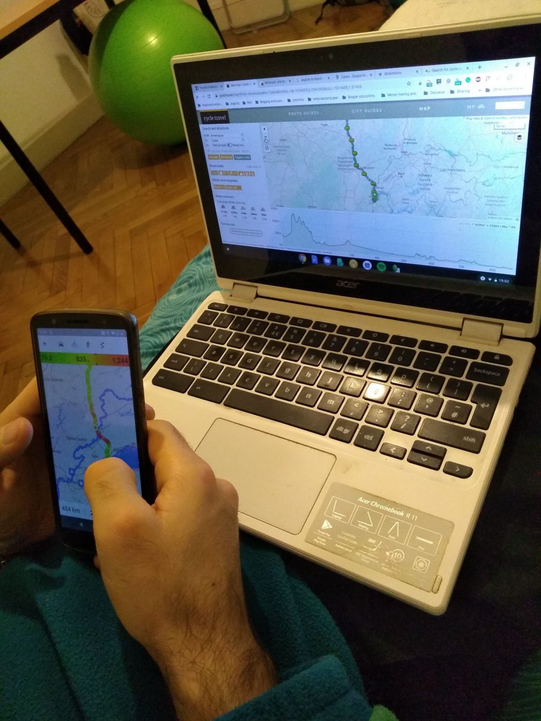 Planning bike touring route