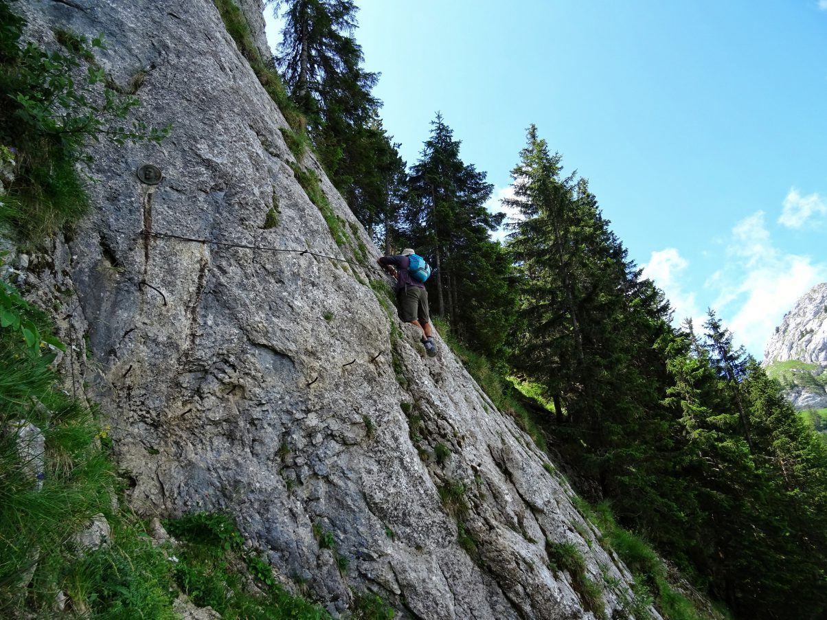 Man doing via ferreta 