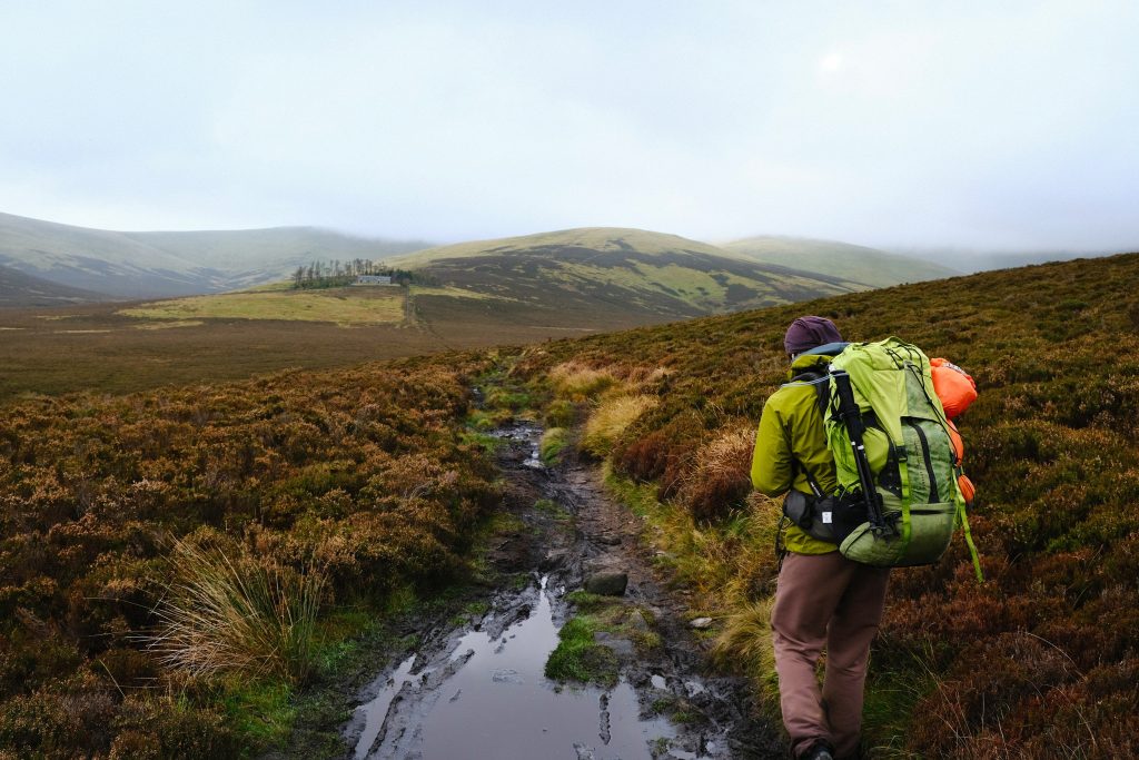 Hiking towards Skiddaw House along The Cumbria Way