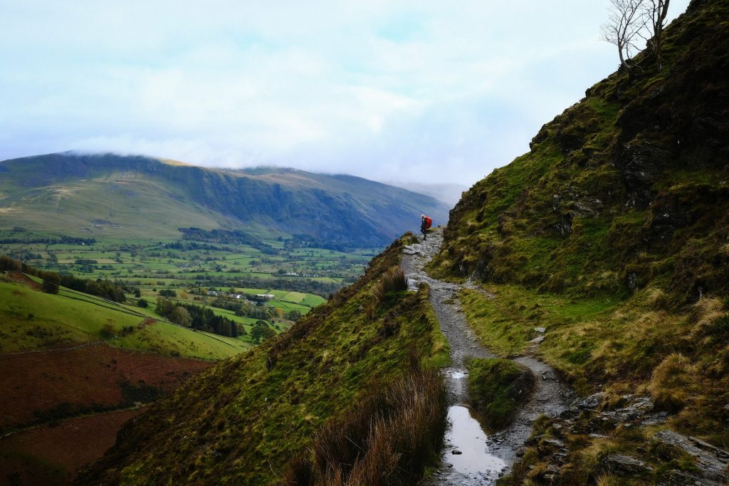 The Cumbria Way walk near Keswick