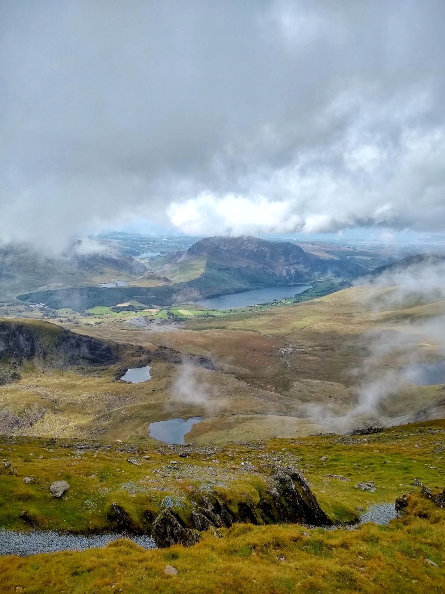 views from the peak of Snowdon via the Pyg Path, Snowdon