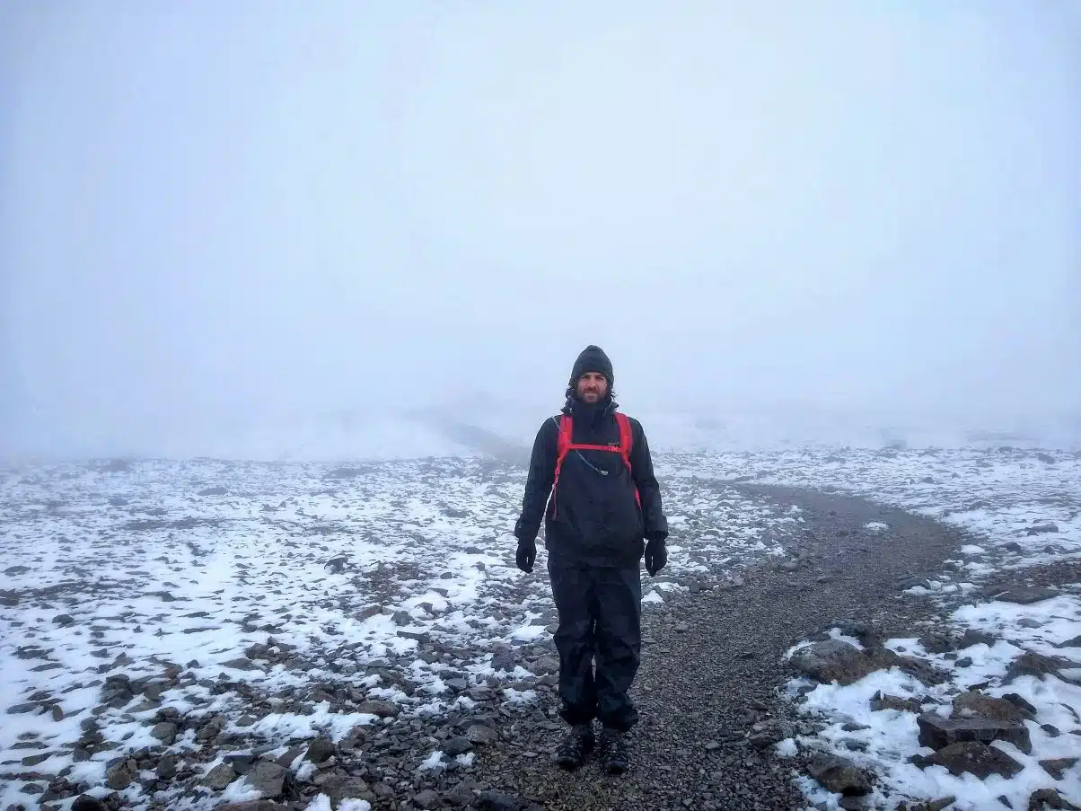 Ben Nevis foggy summit 