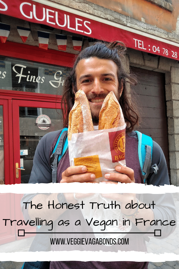 Man holding baguette