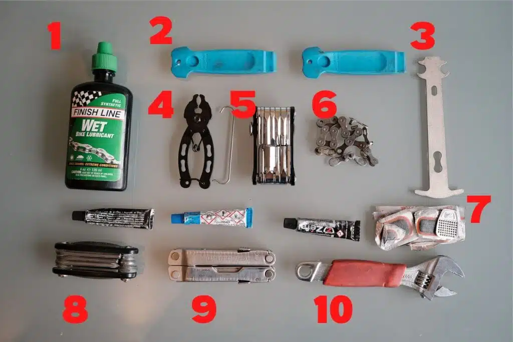 Numbered bicycle repair list
