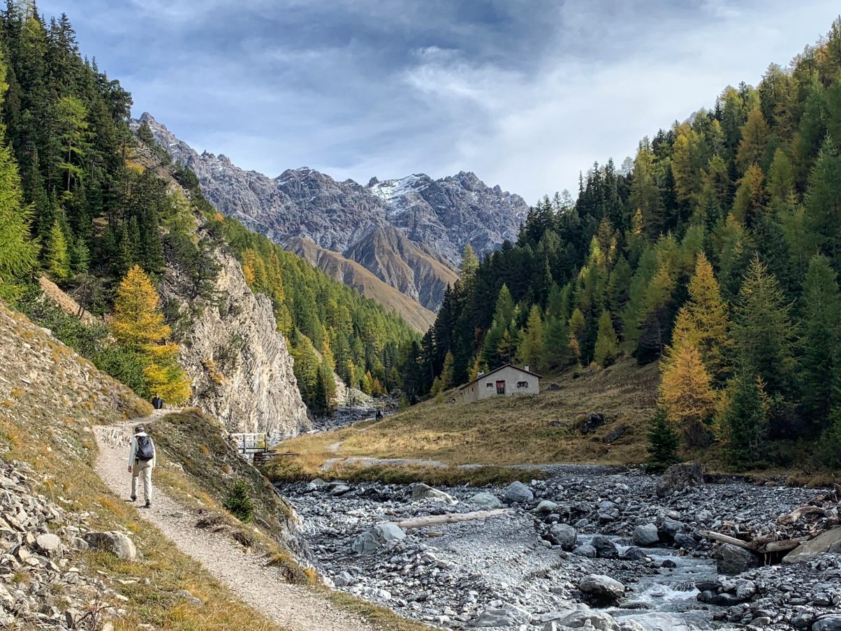 Val Trupchun hiking trail in Swiss National Park